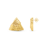 Textured Triangle Statement Studs