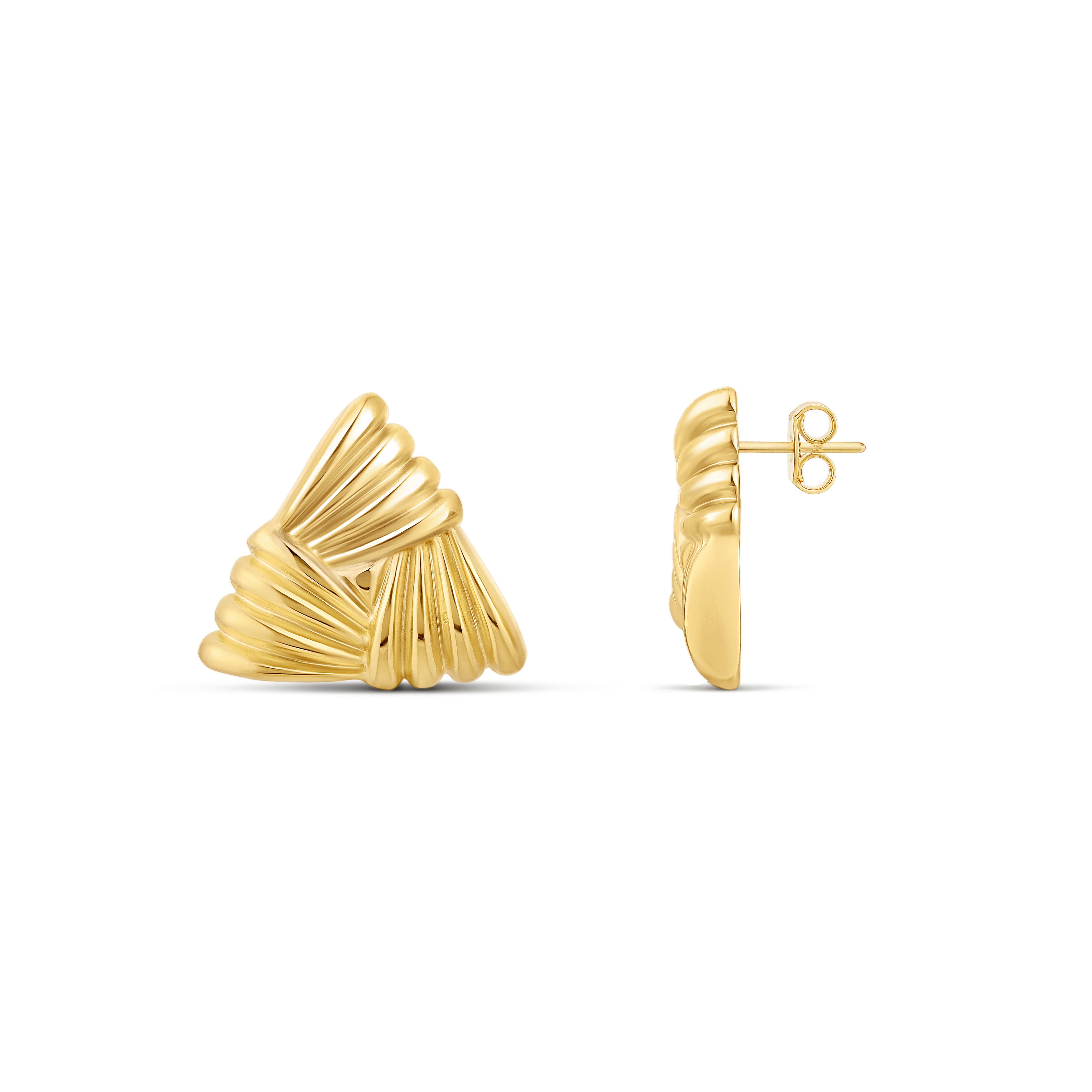 Textured Triangle Statement Studs