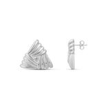 Textured Triangle Statement Studs