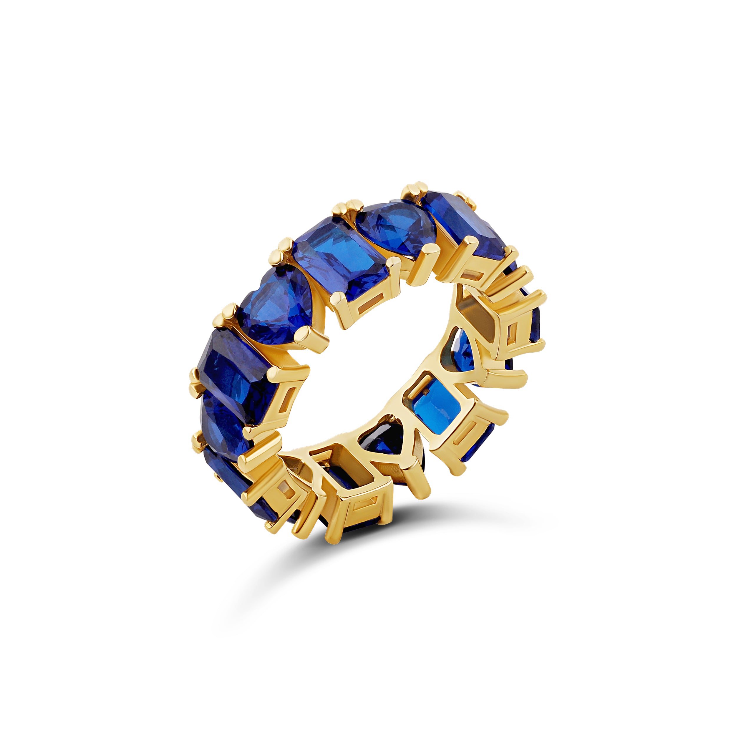 Heart and Emerald Eternity Band
