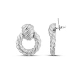 Textured Round Drop Earrings