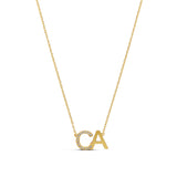 Personalized Pave Two Initial Necklace
