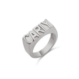 Personalized Block Letter Ring