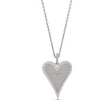 Personalized Pave Heart Outline Name Charm Necklace