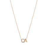 Personalized Pave Two Initial Necklace