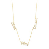 Personalized Pave Cursive Name Necklace