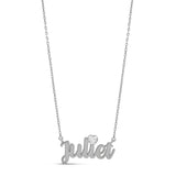 Personalized Name Necklace With Floating Heart