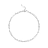 4mm Round Bezel Anklet