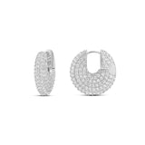 Pave Button Earrings