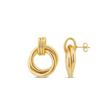 Twisted Round Drop Earrings