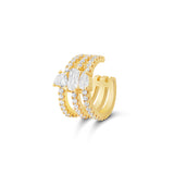 Multi Shape Pave Ear Cuff