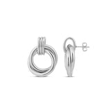 Twisted Round Drop Earrings