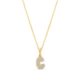 Mini Pave Bubble Initial