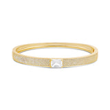 Pave Bangle with Center Stone