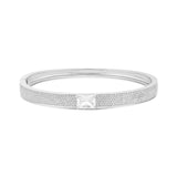 Pave Bangle with Center Stone