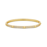 Pave Studded 3 Row Bangle