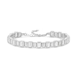 Mix Size Emerald Bezel-Set Tennis Bracelet