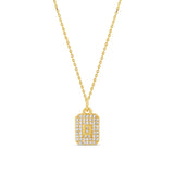 Mini Pave Initial Medallion