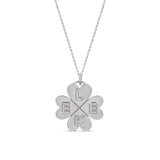 Personalized Four Leaf Clover Necklace