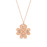 Personalized Four Leaf Clover Necklace