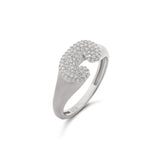 Personalized Pave Bubble Initial Ring