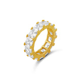 Emerald Prong-Set Eternity Band