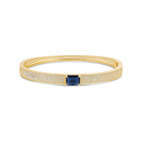 Pave Bangle with Center Stone