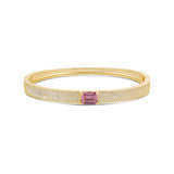 Pave Bangle with Center Stone