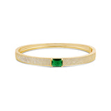 Pave Bangle with Center Stone