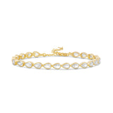Bezel Set Pear Tennis Bracelet