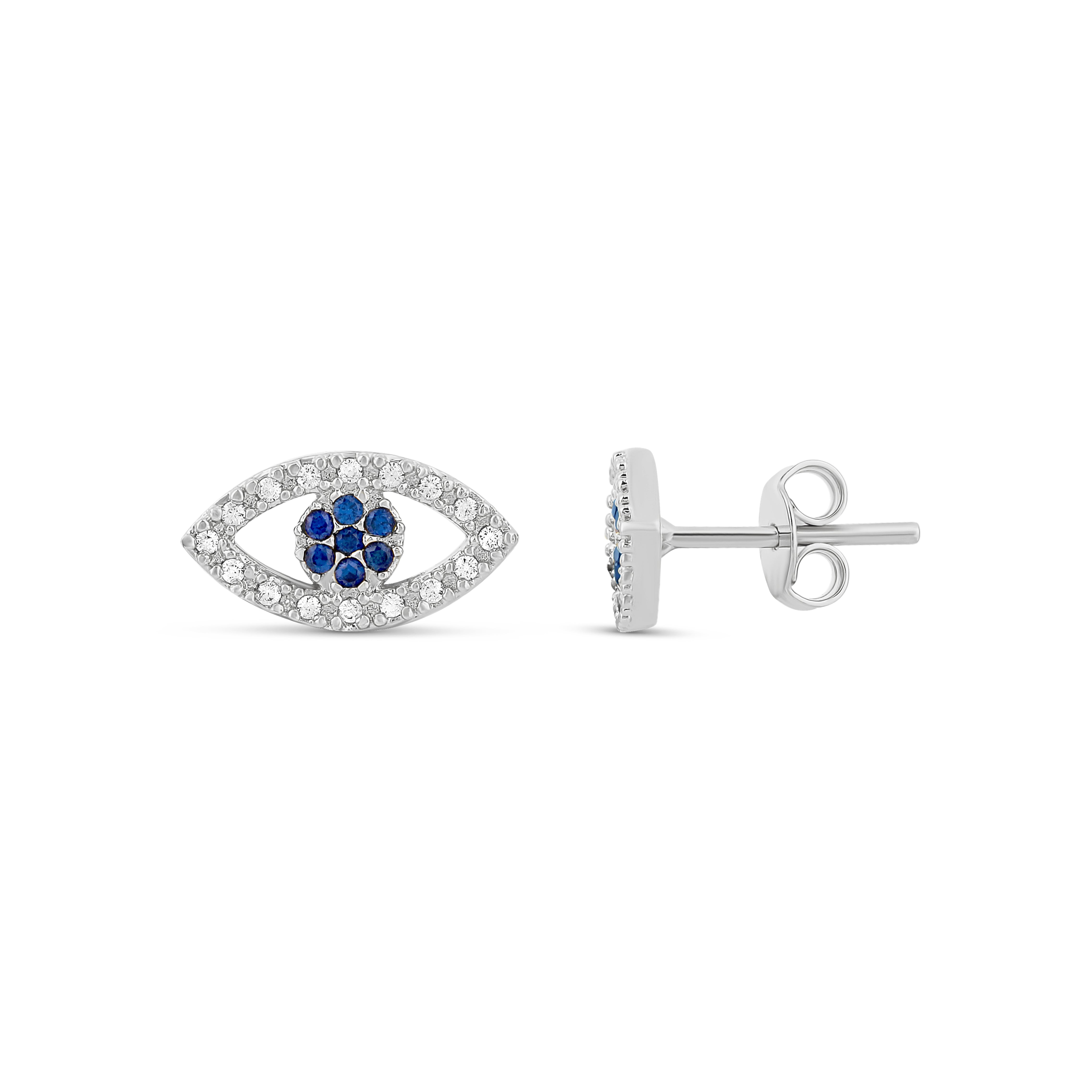 Pave Evil Eye Studs