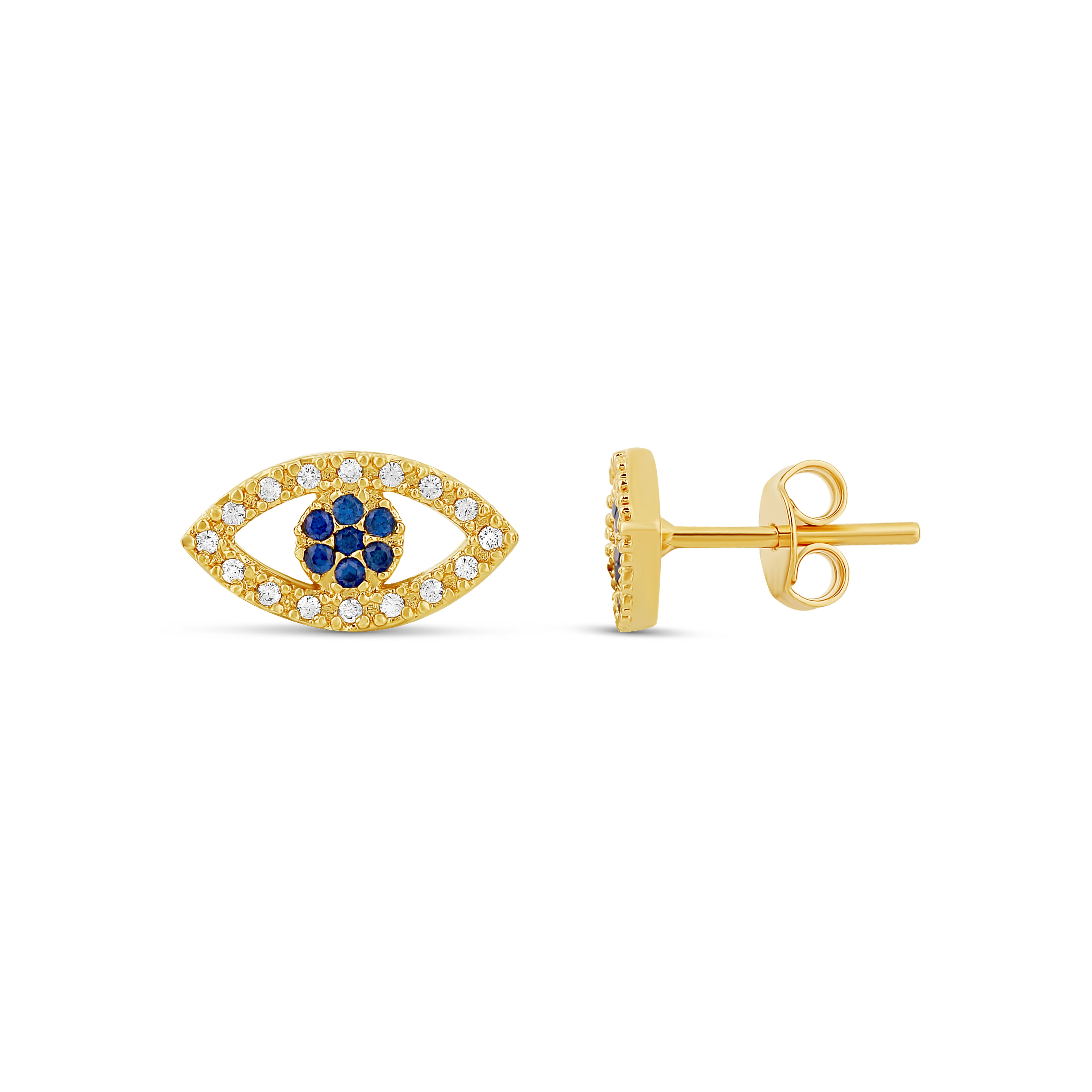 Pave Evil Eye Studs