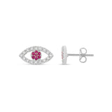 Pave Evil Eye Studs