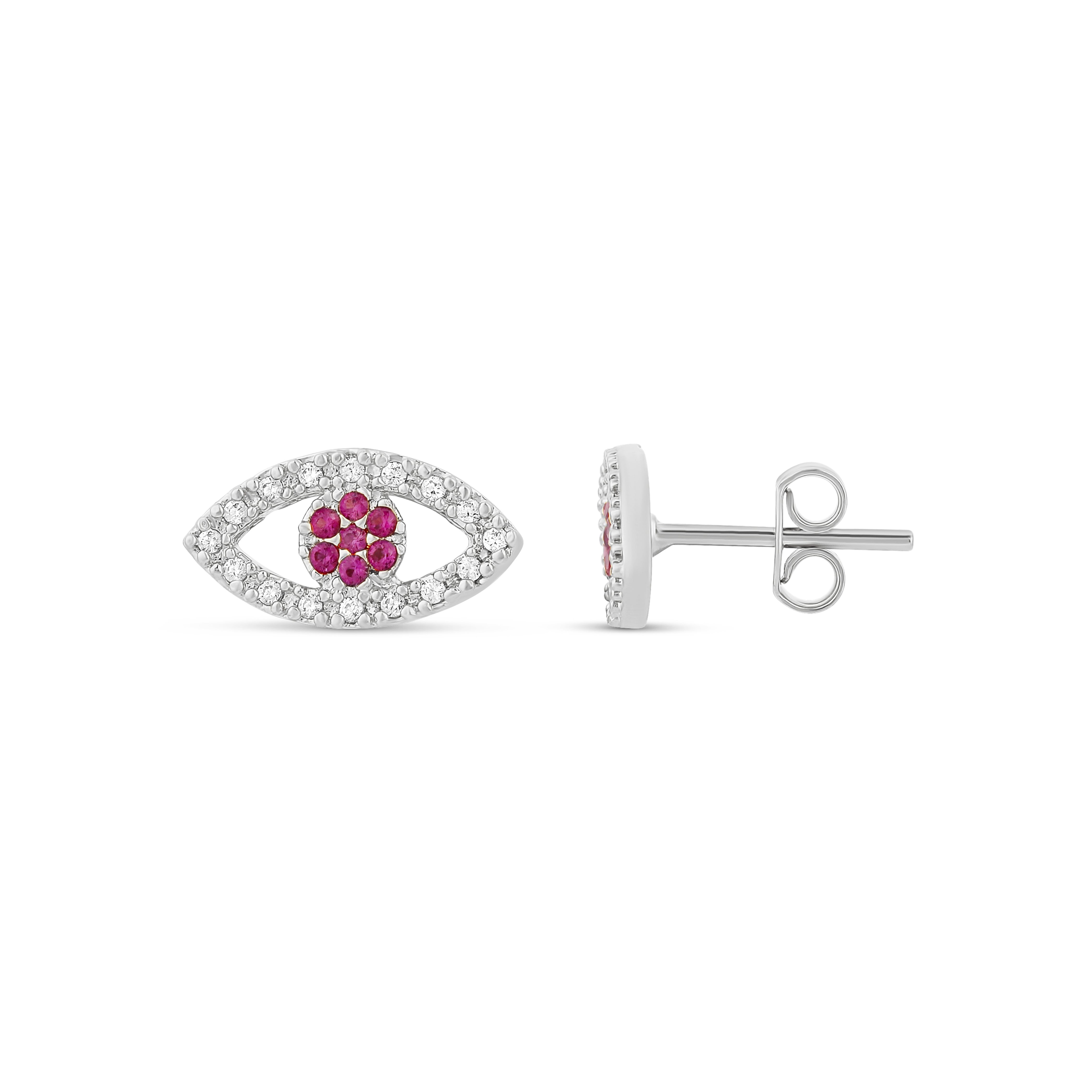 Pave Evil Eye Studs