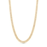 Emerald Bezel-Set Statement Tennis Necklace