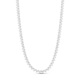 Prong-Set Heart Tennis Necklace