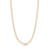 Prong-Set Heart Tennis Necklace