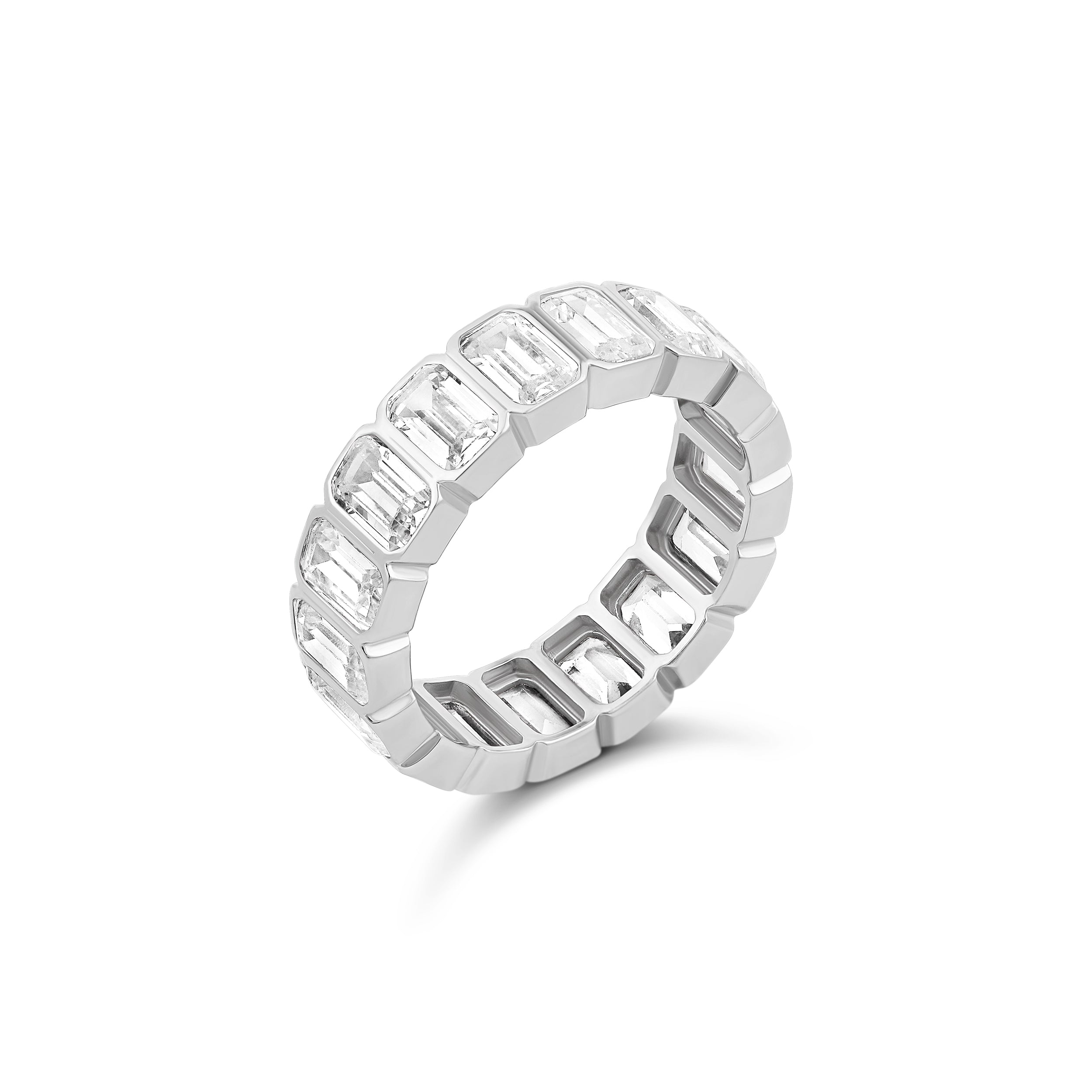 Emerald Bezel-Set Eternity Band