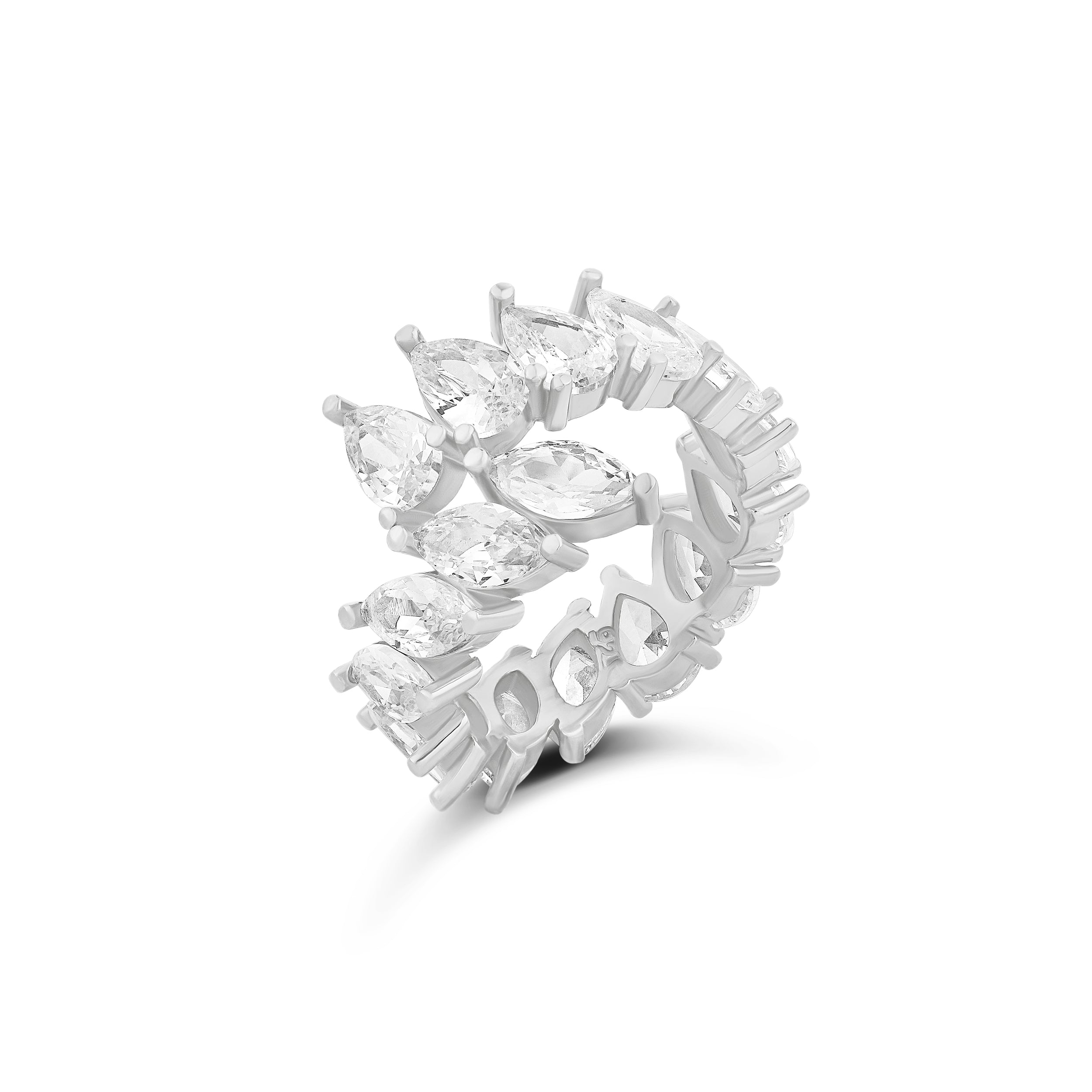 Marquise & Pear Shaped Wrap Statement Ring