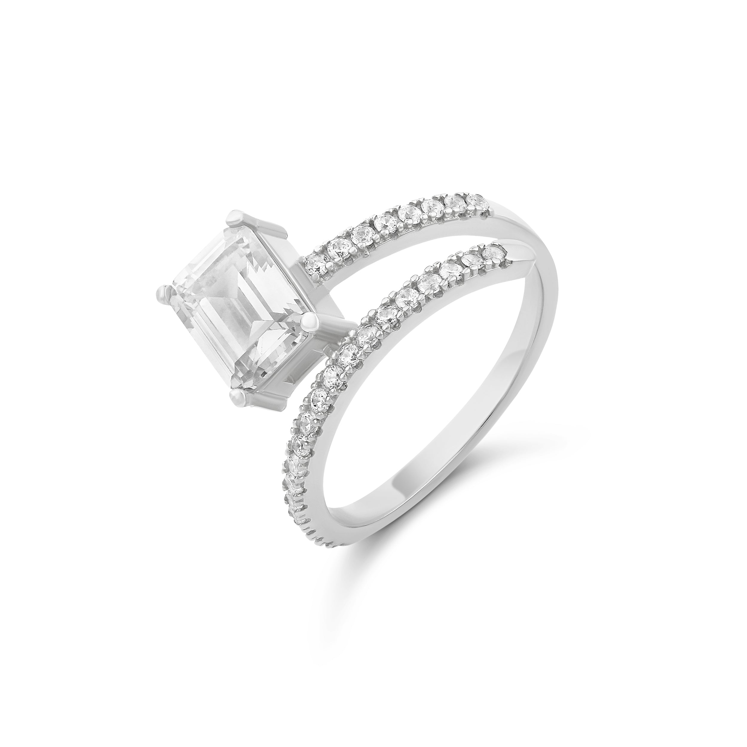 Half Way Around Emerald Statement Ring