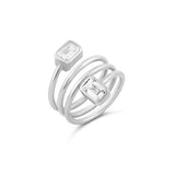 Emerald Spiral Statement Ring