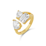 Mixed Shape Three Stone Open Ring