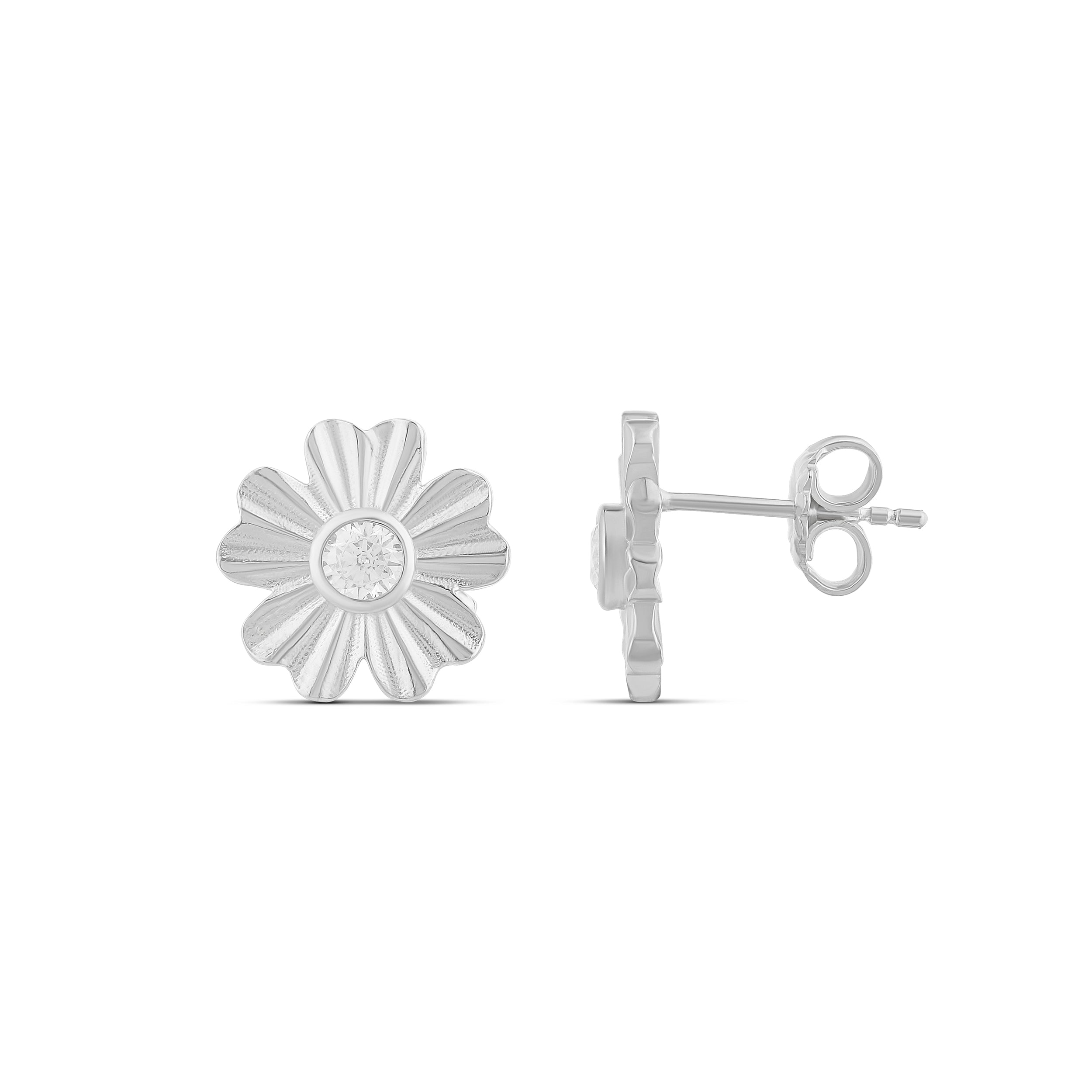 Fluted Flower Studs