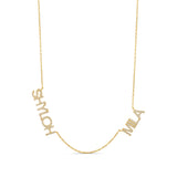 Personalized Pave Multi Name Necklace