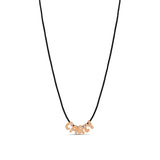 Personalized Moving Pave Accent Letters on a Cord Necklace