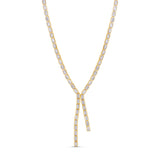 Bezel Set Emerald Y Necklace