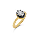 Black Rhodium Solitaire Ring