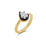 Black Rhodium Solitaire Ring