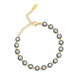 Round Victorian Style Tennis Bracelet