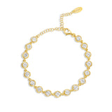 Round Victorian Style Tennis Bracelet